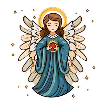 Sch&ouml;ner Engel / Biblische Engel Grafik / Engel Clipart / Engel Png / Ki-Ai generiert