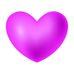 Vector purple heart isolated on white background