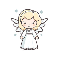 Süßer Engel / Engel Figur / Engel Clip Art / Engel Sticker / Engel png / Ai-ki generiert
