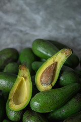 avocado on a wooden table