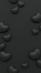 Happy valentine's day Illustration heart icon 3d rendering for composition