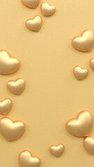 Happy valentine's day Illustration heart icon 3d rendering for composition