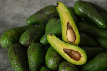 avocado on a wooden table