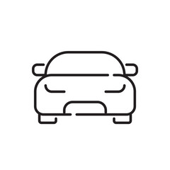 Car icon. Pixel perfect, editable stroke design
