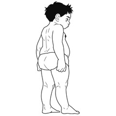 Manga Boy Full Body Pose 03