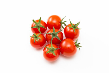 白背景にミニトマト