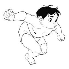 Manga Boy Full Body Pose 08