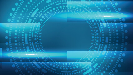 Hi tech circle digital HUD screen for modern graphic design. futuristic technology background concept