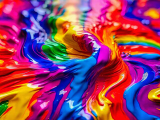 Colorful Abstract Swirls Paint Pattern