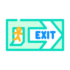 exit close color icon vector. exit close sign. isolated symbol illustration