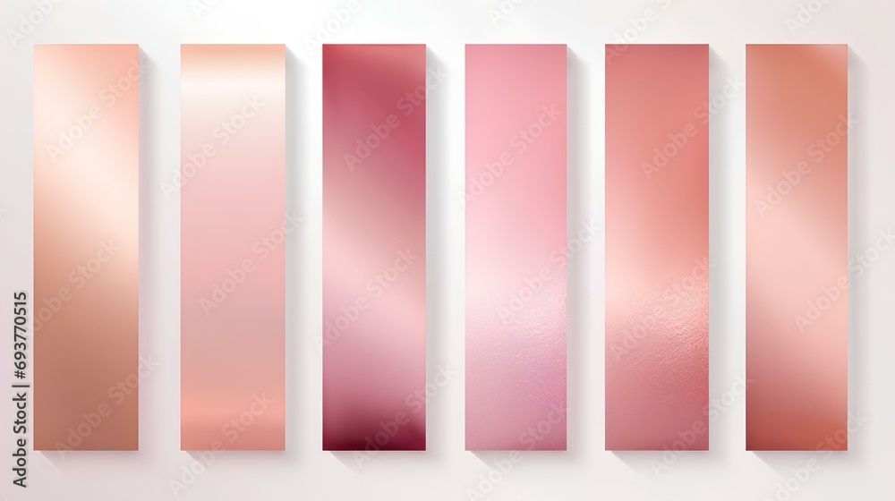 Poster a collection of rectangular abstract colorful pink-peach gradient web backgrounds.