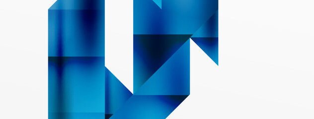 Vivid abstraction unfolds. Triangles in seamless harmony, composing dynamic geometric backdrop. Interplay of angles and hues forms captivating tapestry, evoking modernity and artistic allure