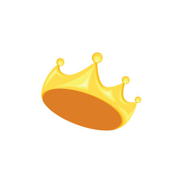 gold crown element icon vector concept design template