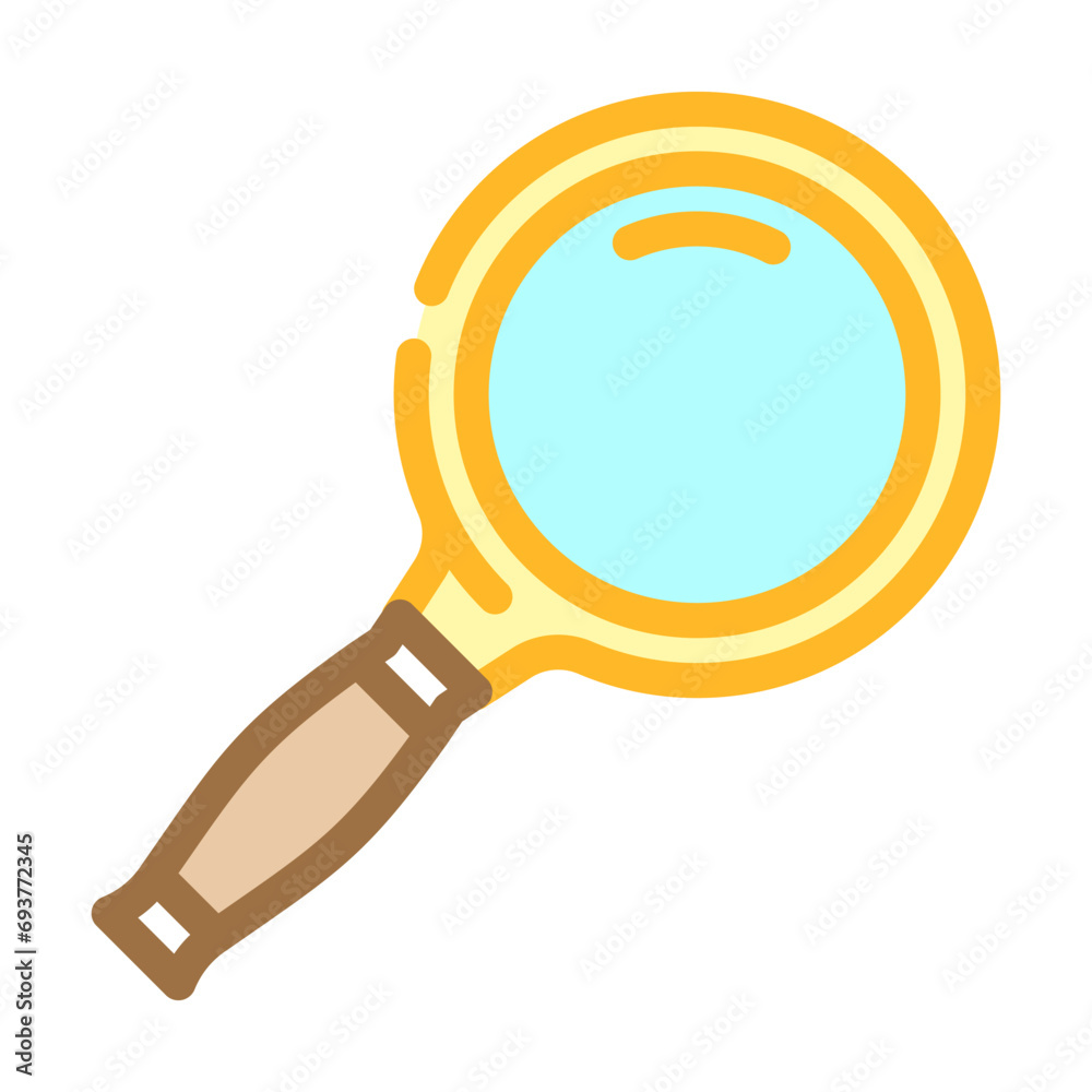 Wall mural magnifying search glass color icon vector. magnifying search glass sign. isolated symbol illustratio