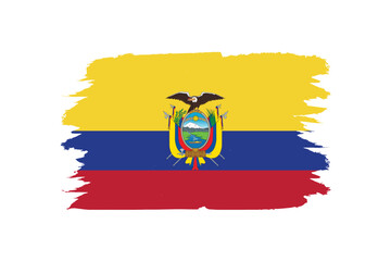 The flag of the Republic of Ecuador as a vector illustration