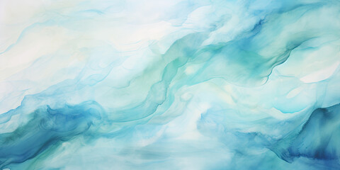 Fototapeta na wymiar Blue white airy ocean misty teture background backdrop graphic resource pattern swirls, generated ai