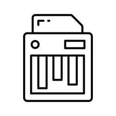 An icon of paper shredder in trendy design style, cutting machine