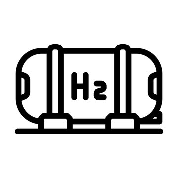recommend clip art: hydrogen tanks energy line icon vector. hydrogen tanks energy sign. isolated contour symbol black illustration