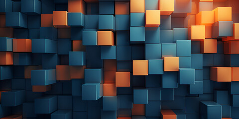 Abstract composition of squares in shades of color  Color Harmony: Abstract Square Composition in Vivid Shades 