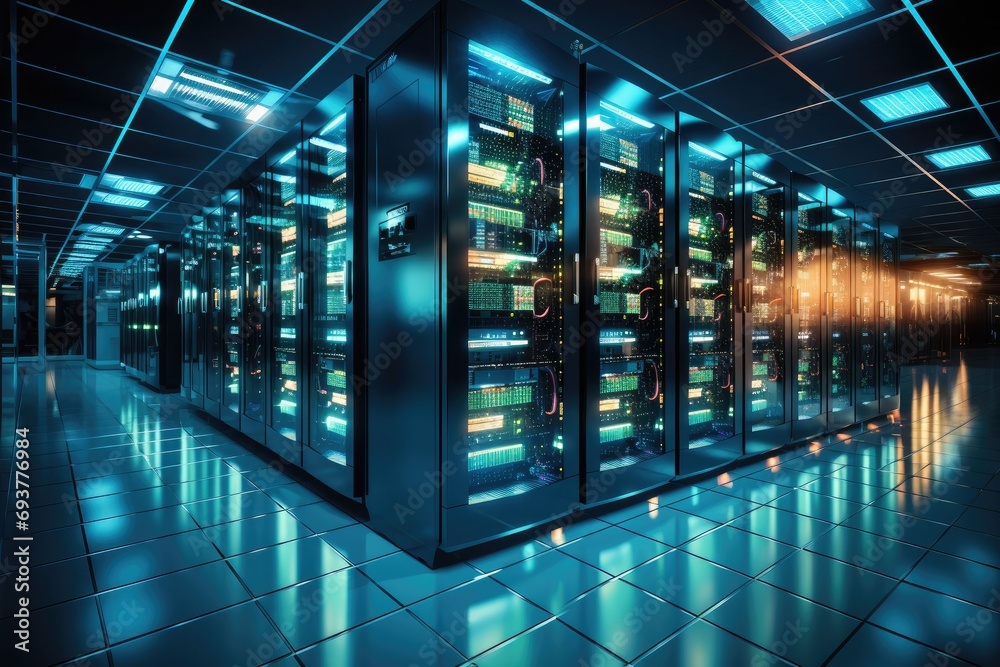 Leinwandbilder server systems, emergency power systems, data storage systems. generative ai.