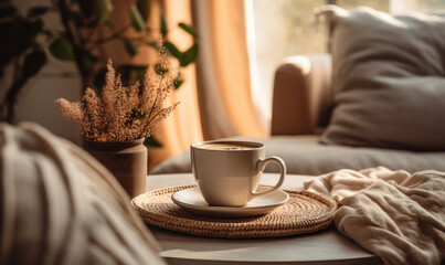 Cozy Home Coffee Table Setting