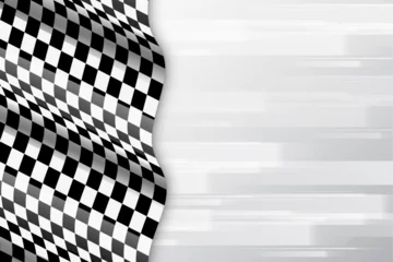 Papier Peint photo Lavable F1 racing checkered flag background