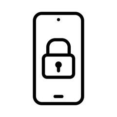 Locked smartphone icon. Icon about digital security system