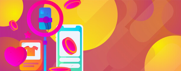 Holiday shopping people doing e-commerce online shopping flat vector concept operation hand drawn illustration
