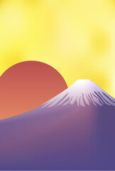 富士山　年賀状　背景