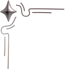 silver border corner 3d