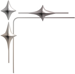 silver border corner 3d
