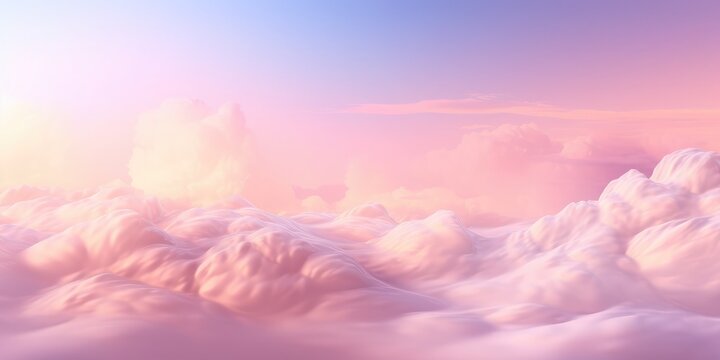 A texture inspired by the soft sjy at sunset, withc soft clouds, with interactive artificial light, with soft textures like cloth, with pink and yellow color,