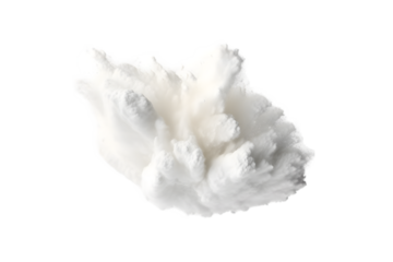 explosion powder 3d rendring isolated on white background. Generative AI.