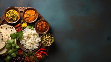 indian food with copyspace for text