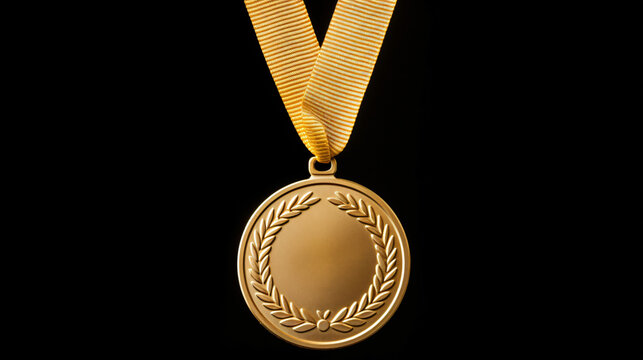 First Place Gold Medal isolated on white background