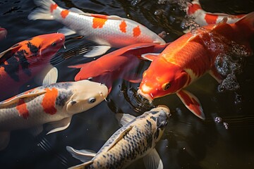 image of koi pond fish