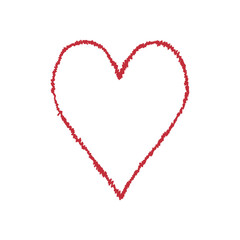 Drawn heart on white background. Valentine's Day celebration