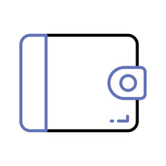 Vector of cash wallet, icon of wallet having currency in editable style