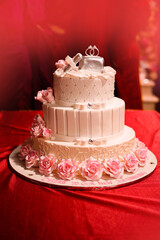 Wedding Engagement Cake With Ring