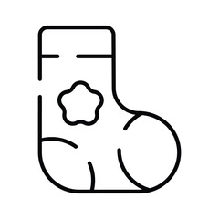 Unique icon of sock in trendy style, isolated on white background