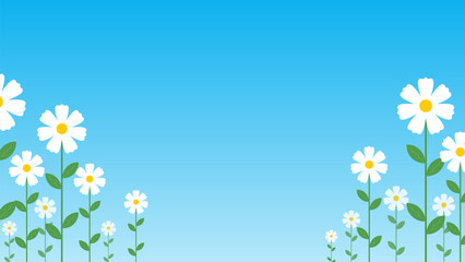 Collection of flower spring backgrounds. Vector illustration