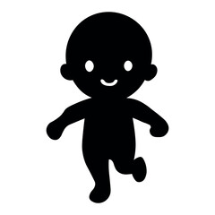 Baby black icon on white background