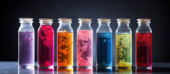 Protein-specific dyes used to stain cancer cells. - obrazy, fototapety, plakaty