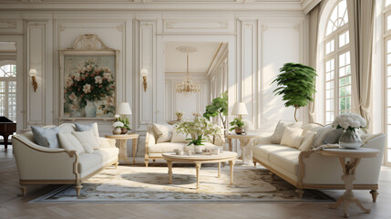 Fototapeta na wymiar Comfort and style with this exquisite living room