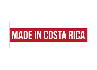 Made in Costa Rica red banner design vector illustration