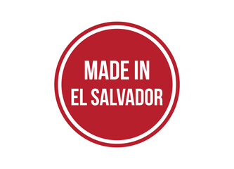 Made in El Salvador red vector banner illustration isolated on white background