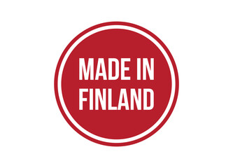 Made in Finland red vector banner illustration isolated on white background