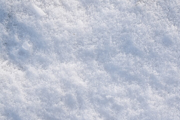 Winter snow. Top view of the snow texture background.
