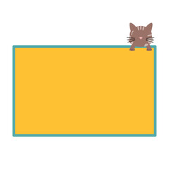 Cute sticky note with cat
