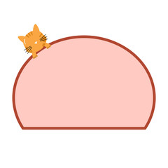 Cute sticky note with cat